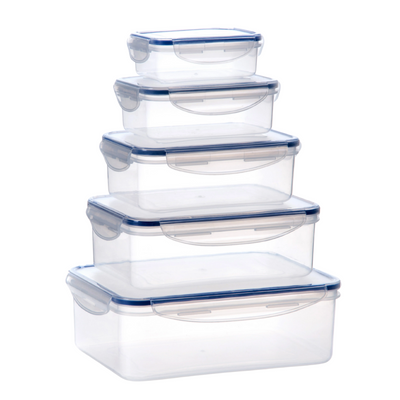 Milex 5pcs Rectangular Container Set | Colours May Vary