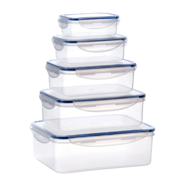 Milex 5pcs Rectangular Container Set | Colours May Vary