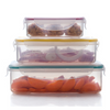 Milex 3-Piece Rectangular Container Set – Compact, Airtight Food Storage – 2 Pack