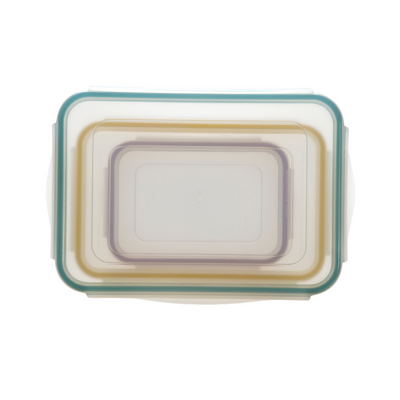 Milex 3 in 1 Rectangular Container Set | Colours May Vary