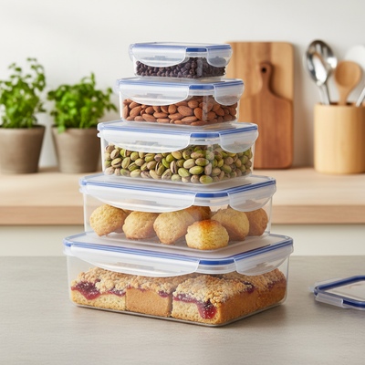Milex 5pcs Rectangular Container Set | Colours May Vary