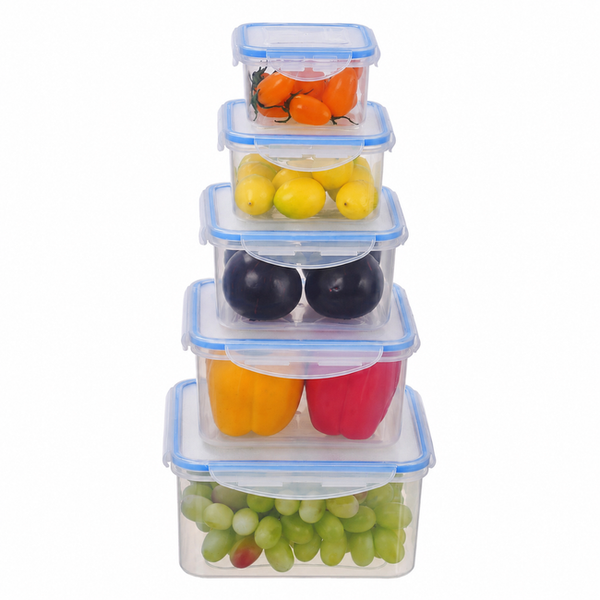 Milex 5-Piece Square Container Set – Airtight Food Storage Containers – 2 Pack