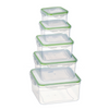Milex 5pcs Square Container Set | Colours May Vary
