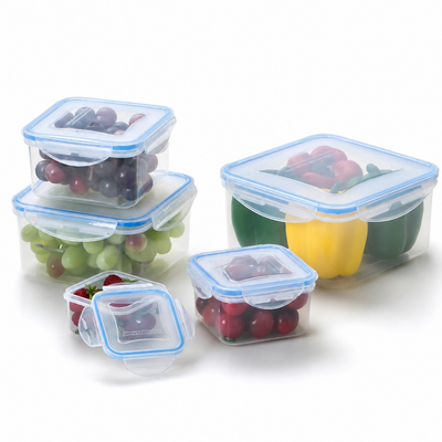 Milex 5-Piece Square Container Set – Airtight Food Storage Containers – 2 Pack