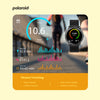Polaroid Bluetooth Calling Smart Watch with digital display on a blurred background
