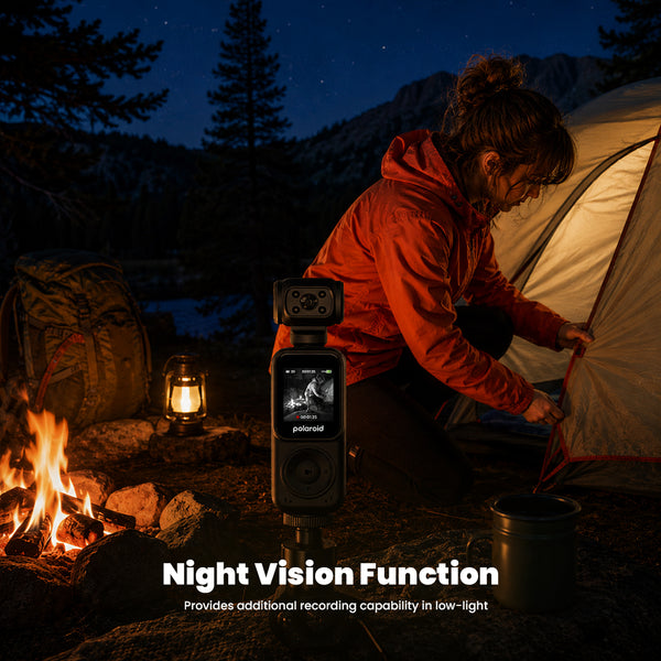 Polaroid Quest Action Camera – 2K HD WiFi Camera with 180° Rotating Lens