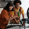Polaroid Pristine Audio Wireless Microphone – Dual Mic System with Noise Reduction