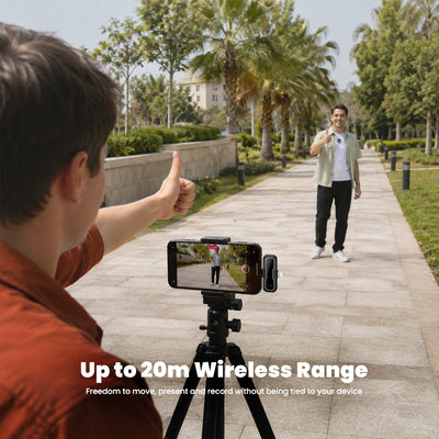 Polaroid Pristine Audio Wireless Microphone – Dual Mic System with Noise Reduction