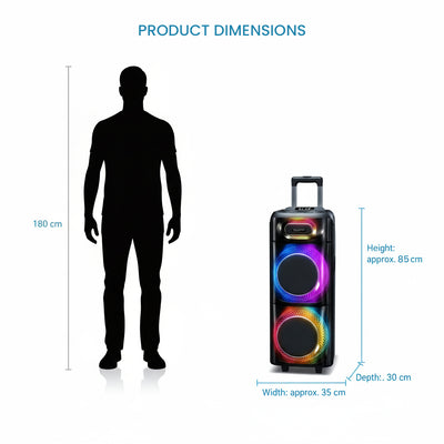 Polartec 100W Glowsonic Dual 8" Trolley Speaker