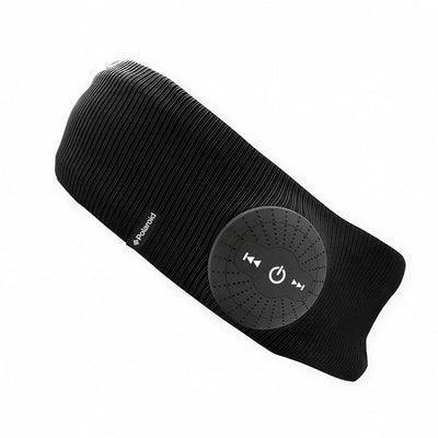 Black Polaroid Bluetooth Headband Speaker on a white background