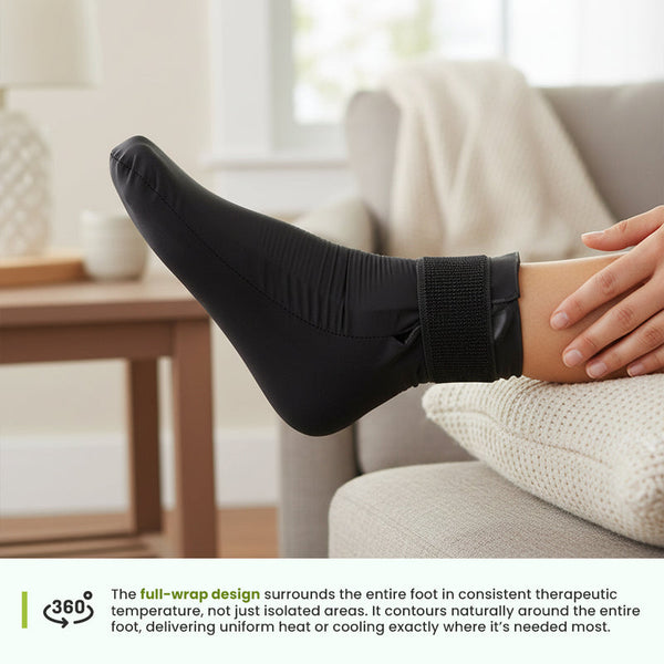 Remedy Health Gel Therapy Set – Reusable Hot & Cold Foot Sock & Knee Wrap