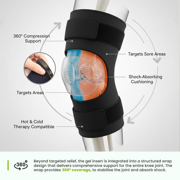 Remedy Health Gel Velcro Knee Wrap (Hot & Cold Therapy)