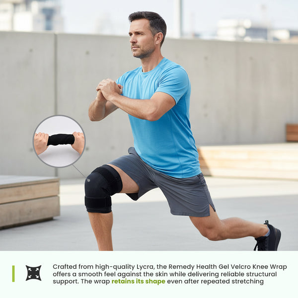 Remedy Health Gel Velcro Knee Wrap (Hot & Cold Therapy)