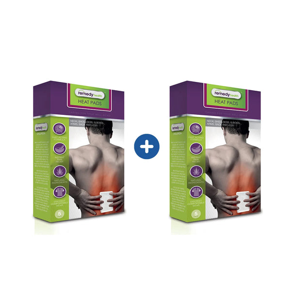 Remedy Health Pain Relief Heat Pads – Pack of 5 Instant Heat Therapy Pads – 2 Pack