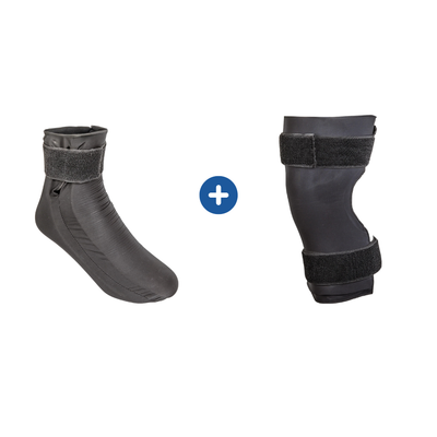 Remedy Health Gel Therapy Set – Reusable Hot & Cold Foot Sock & Knee Wrap