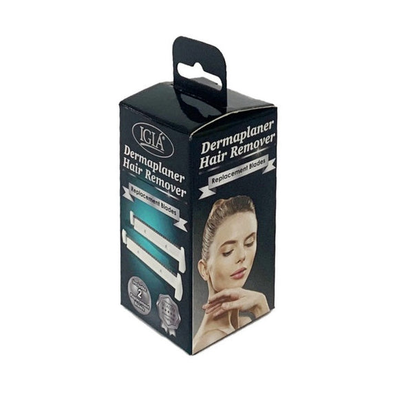 Igia Dermaplaning Set – Sonic Facial Exfoliation Device with 2-Pack Replacement Blades