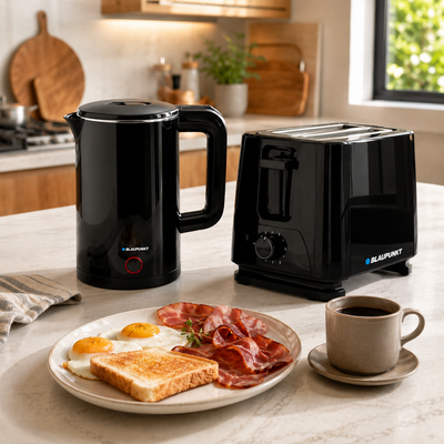 Blaupunkt Aqua 1.8L Cordless Kettle and Blaupunkt 2 Slice Toaster 650W Bundle