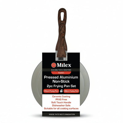 Milex Pressed Aluminium Non-Stick 2pc Frying Pan Set