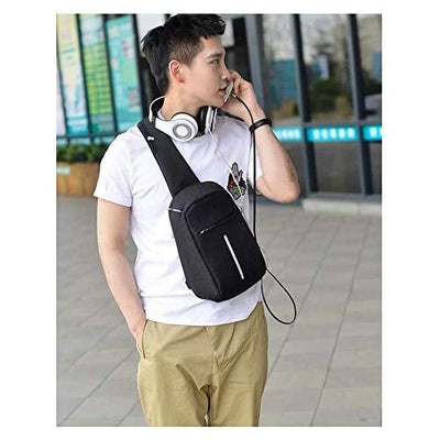 Anti Theft Mini USB Backpack -Black - Homemark