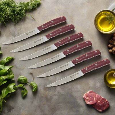 Forged in Fire Steak Knife - 6pc Set - Homemark