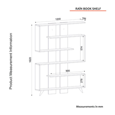 Armoire Rain 6-Tier Bookcase - Homemark